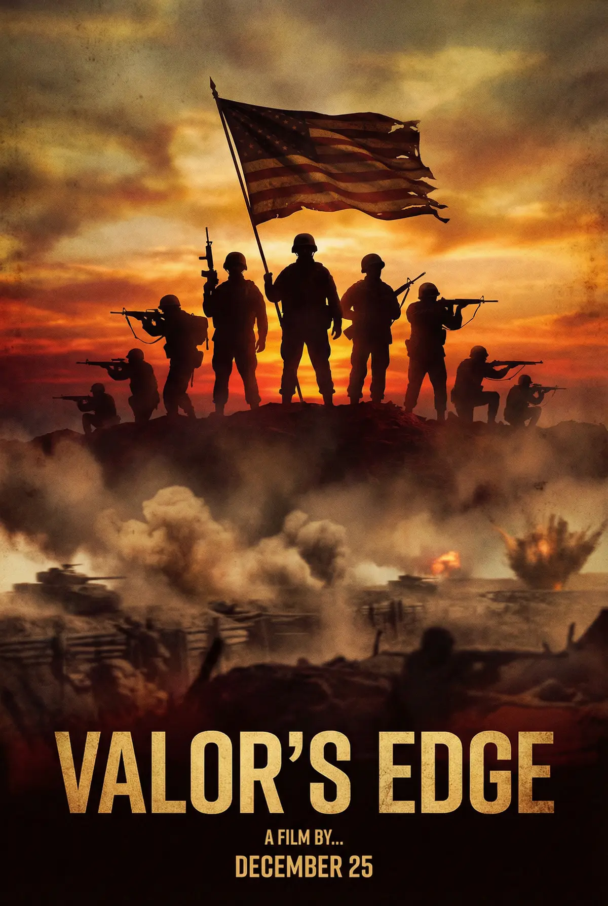 hsck 出品战争史诗片《铁血意志》电影海报